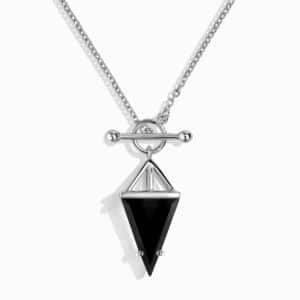 Black Aura Triangle Pendant
